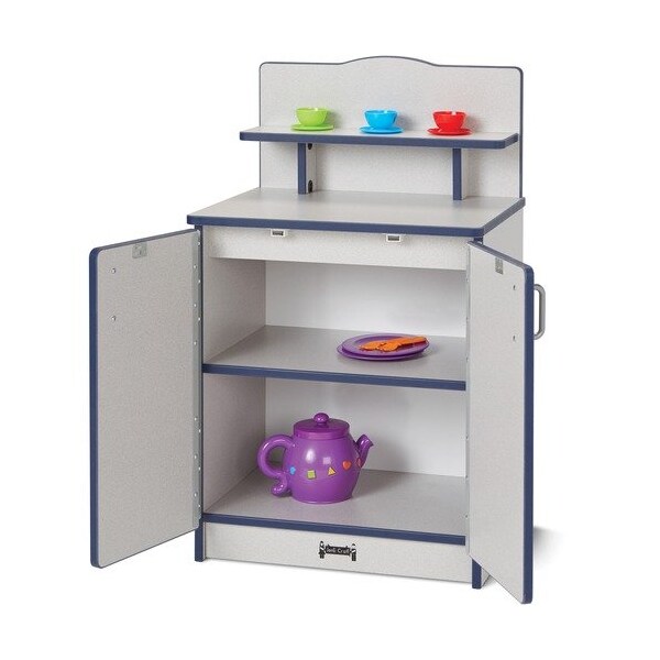 Jonti-Craft Play Kitchen Cupboard, Navy Edge, 20inWx15inDx33-1/2inH, Gray JNT2407JCWW112 - main